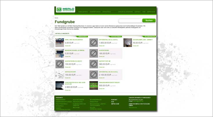 Die Online-Fundgrube ist nur eines der Internetangebote von Merlo. Foto1: Merlo Deutschland Die Online-Fundgrube ist nur eines der Internetangebote von Merlo. Foto1: Merlo Deutschland