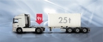Dank der Aussch�be am Chassis lassen sich alle Containergr��en transportieren 