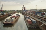 Riesiges Potenzial: Der Hafen Riesa ist durch Containerzuglinien mit Hamburg und Bremerhaven verbunden