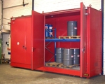 Klappe zu, Flamme tot: Brandschutz-Container von Bauer erm�glichen die Lagerung feuergef�hrlicher Stoffe ohne teure bauliche Ma�nahmen
