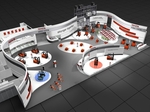 Modell f�r Hannover: Der geplante Toyota-Messestand auf der CeMAT