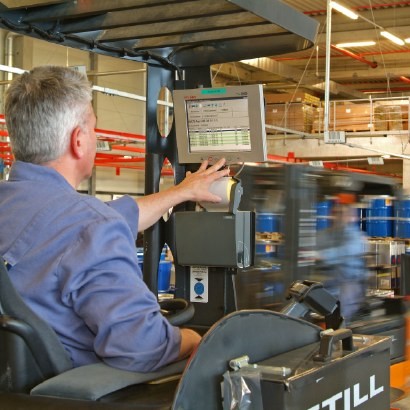 Mehr Ergonomie: Die neuen Staplerterminals wurden der besseren Benutzerf�hrzung der Software angepasst