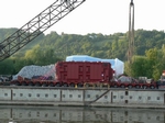 Schwere Kombination: Gasturbine und Trafo auf dem Weg ins Kraftwerk
