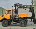 Mit zahlreichen Optionen lieferbar: Der auf dem Sloot-Unimog verbaute Tirre Euro 111.4 ist ein 10,7 mt Kran