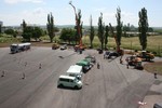 Blick von oben: Ein Teil des Gel�ndes wurde am Er�ffnungstag f�r die Pr�sentation der verschiedener Berufsbilder  genutzt