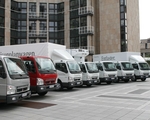 Vorteile erfahrbar machen: Daimler schickt eine vielseitige Canter-Flotte als Vorf�hrfahrzeuge auf die Stra�e.