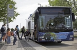 Hochentwickelt: Der MAN Hybridbus erfuellt den EEV Abgas-Standard