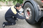 Alles unter Kontrolle: Continental hat ein Reifen-Luftdruck-Kontrollsystem f�r Lkw entwickelt.